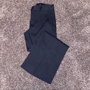 Theory Navy Crop Flare Linen Pants